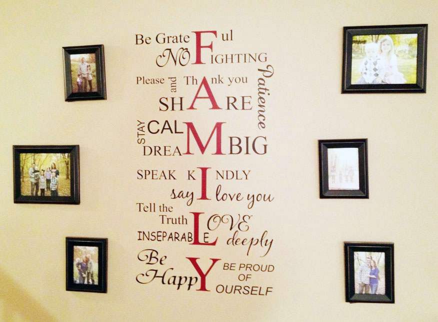 Family Values Wall Decals Trading Phrases