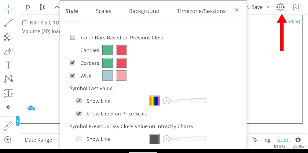 Change Candlestick Colour in Kite Zerodha platforms Trading Q&A by