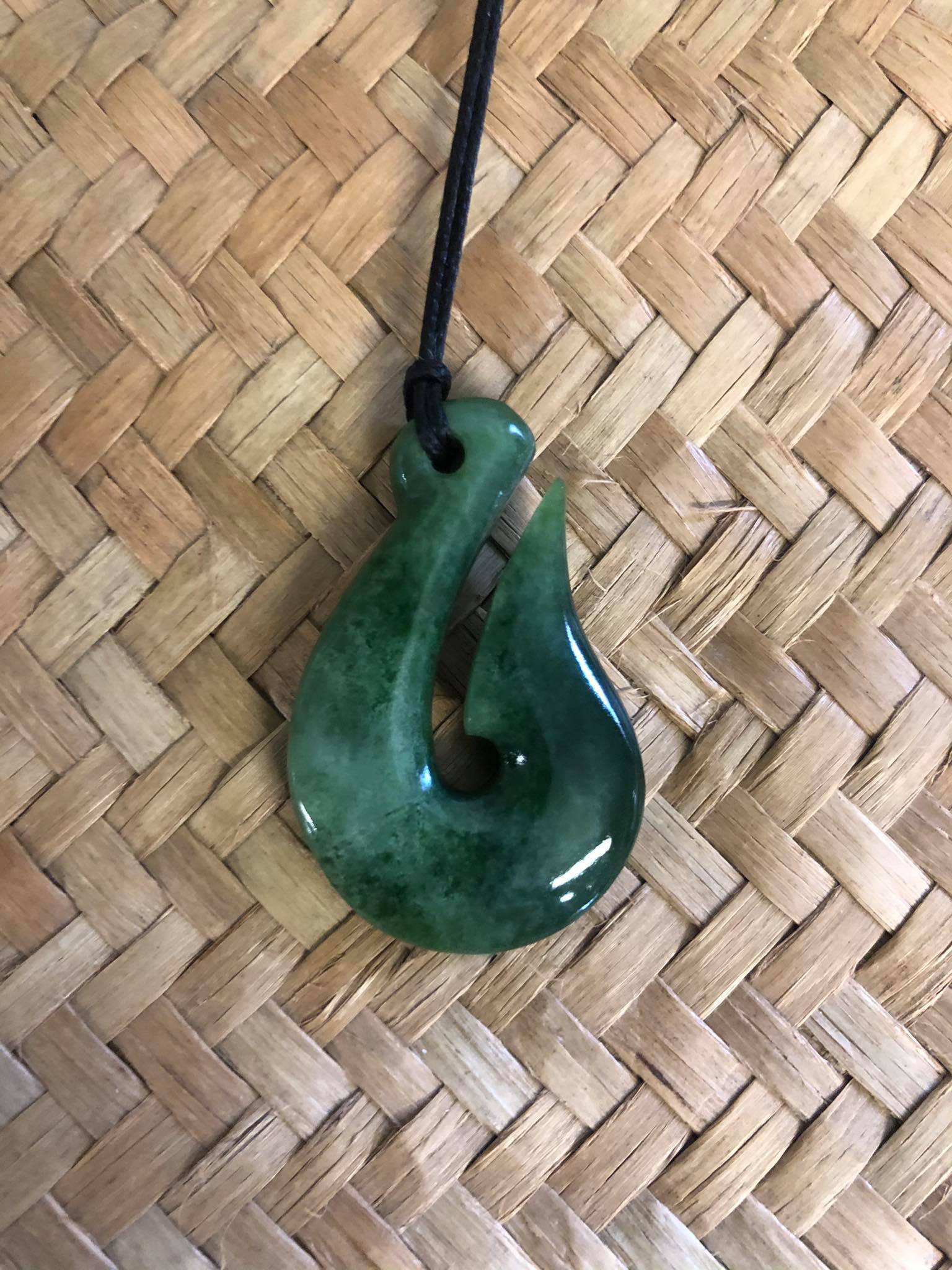 Hei Matau (Fish Hook) Traditional Jade