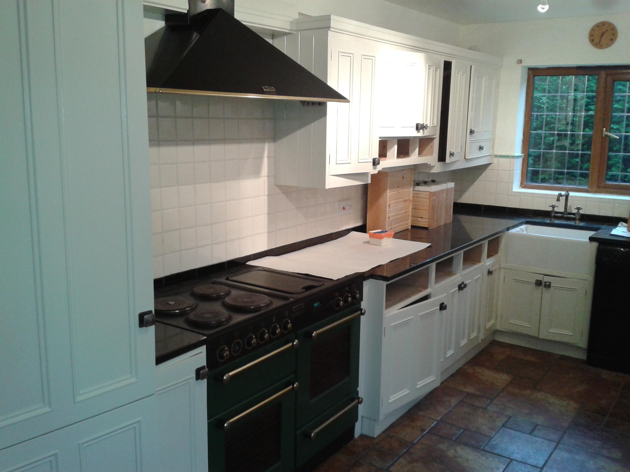 Hand painted kitchen in Nantwich with Tikkurila Traditional Painter