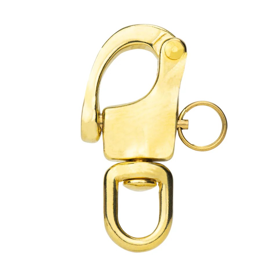 Solid Brass Snap Shackle, SB Traditions Leathercraft LLC