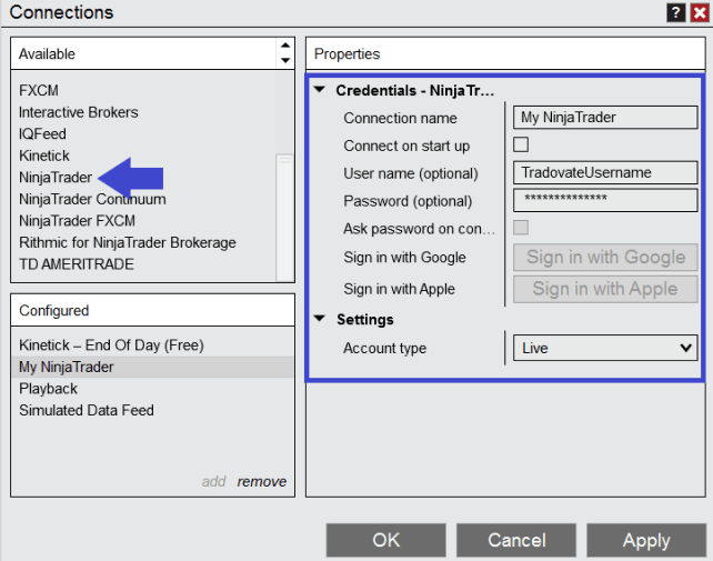 Can I use NinjaTrader Desktop with my Tradovate Account? Tradovate LLC