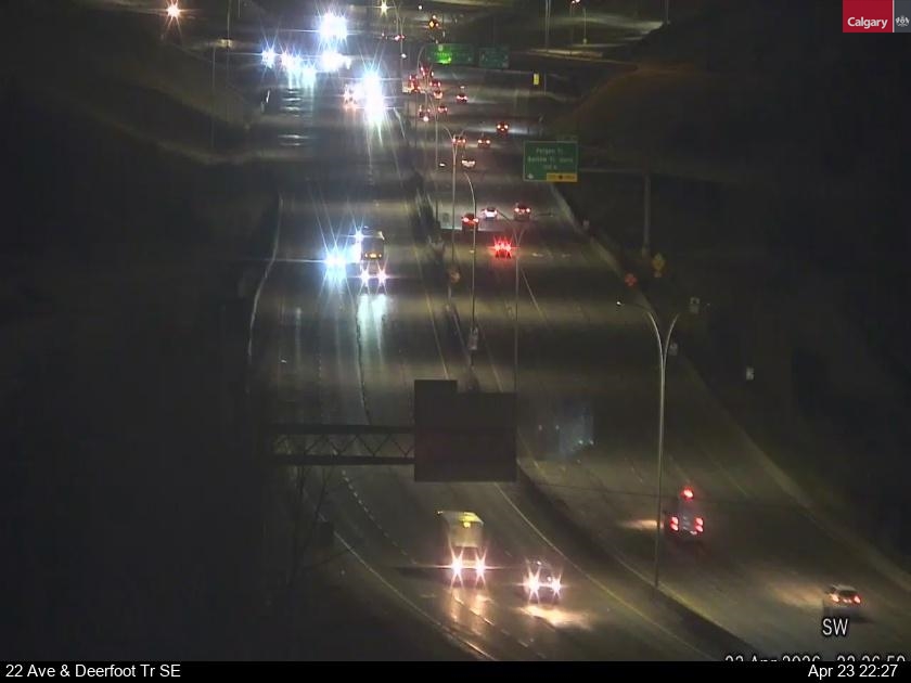 Calgary Traffic Cameras Deerfoot Trail Traffic Camera
