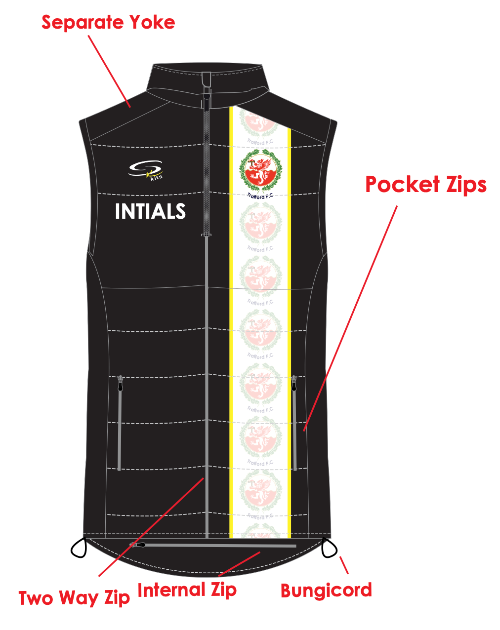 Trafford FC Gilet Trafford F.C Shop