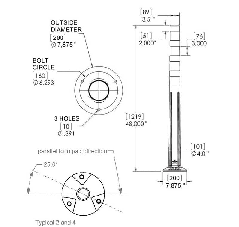 DEFLEX Flexible Bike Lane Delineator and Bollard Traffic Innovation