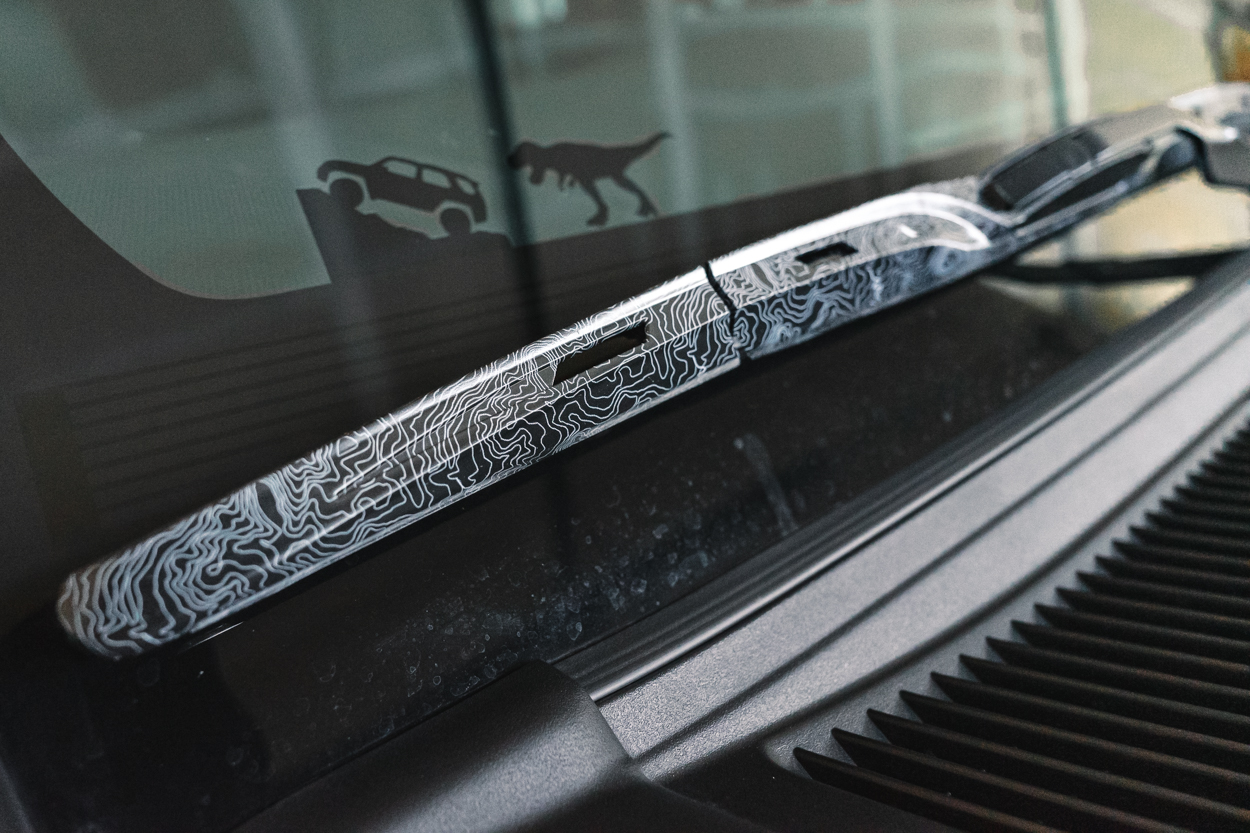 The Mox Motors Custom Topographic Windshield Wipers