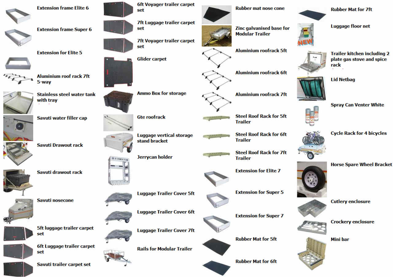 Optional Accessories Trailer.Coza
