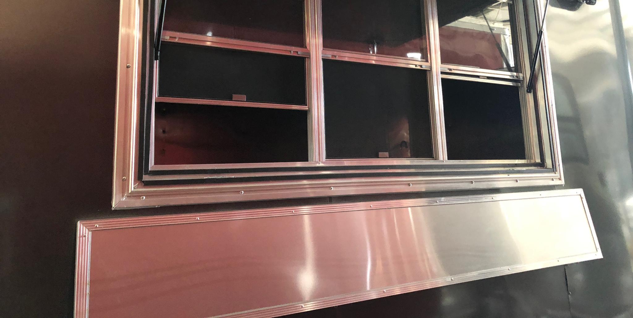 8' Long x 12" Deep FoldDown Concession Serving Shelf Trailers 2 Go 4