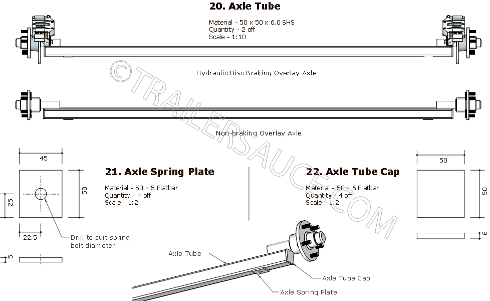 Trailer Sauce Axles