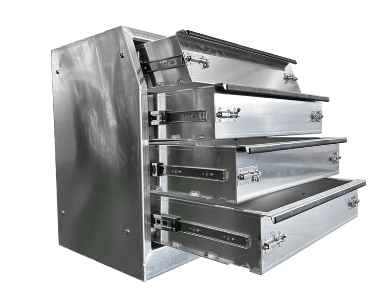 CD2 Aluminium Ute Canopy 4 Drawers Toolbox Slideout Drawers