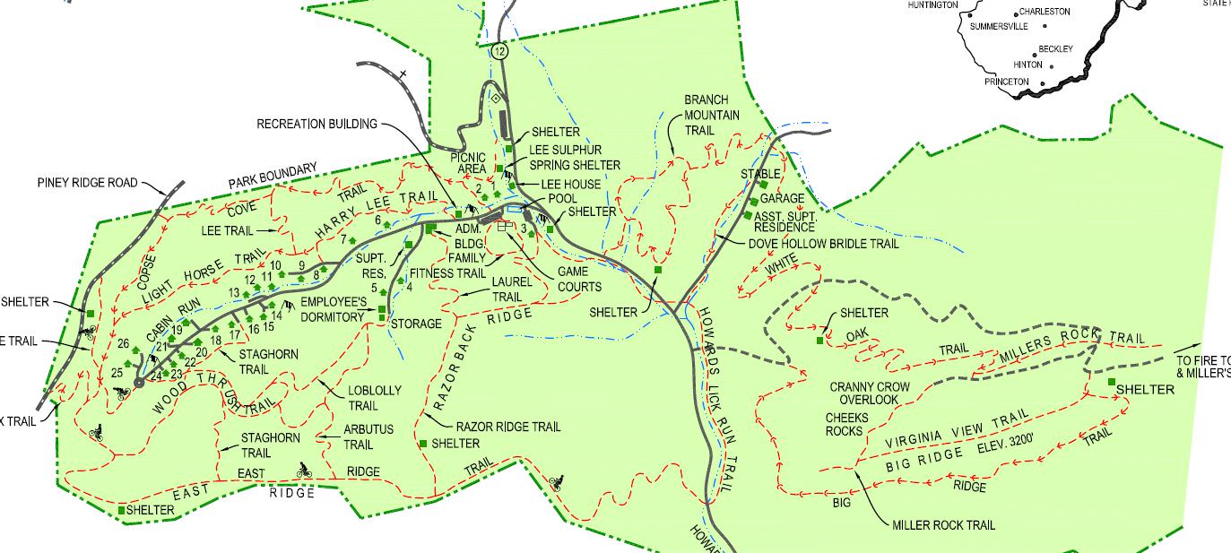 Lost River West Virginia Map Lost River State Park TrailMeister