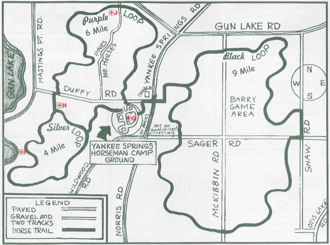 Yankee Springs State Park Map