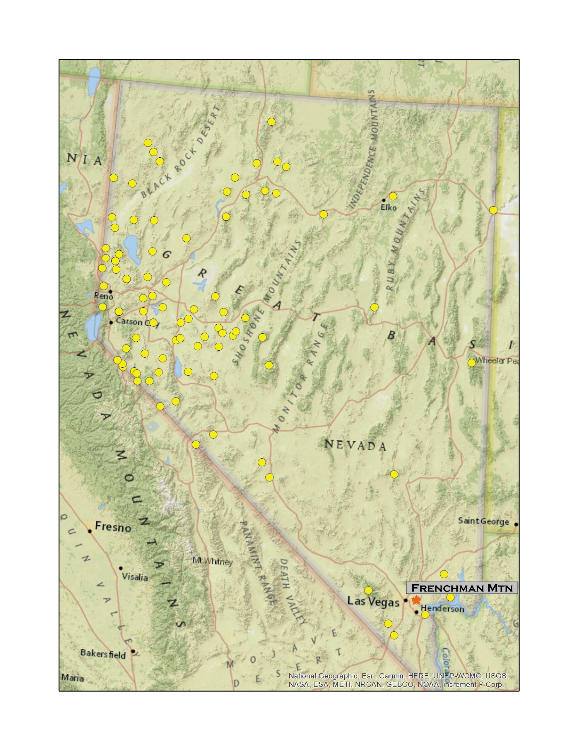 Nevada High Points 92 Frenchman Range