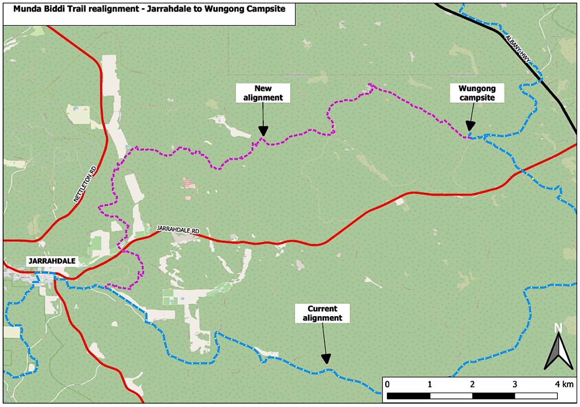 A new route for the Munda Biddi Trail near Jarrahdale TrailsWA Projects