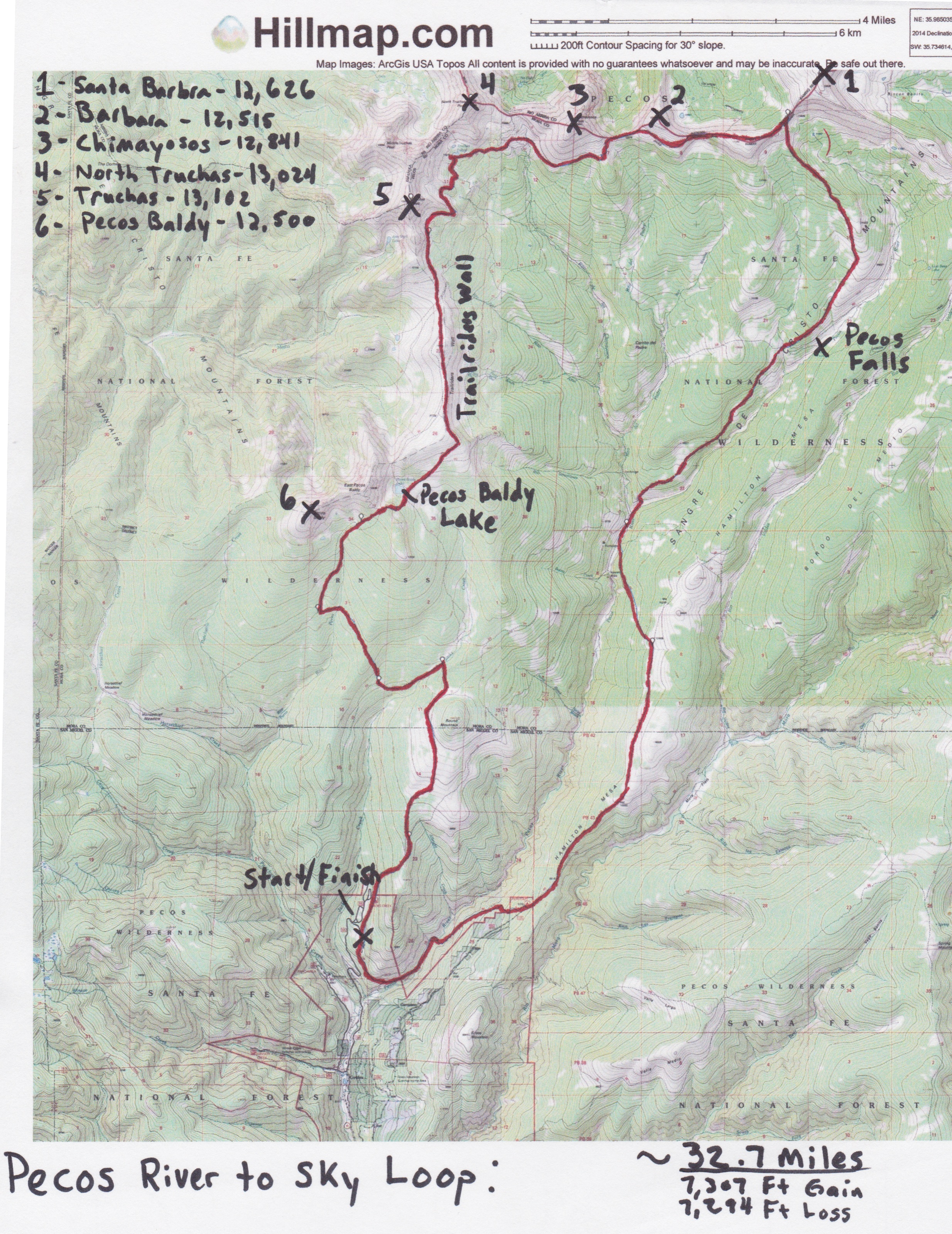 Pecos Wilderness Trail Map Pecos River To Sky Loop, Pecos Wilderness, New Mexico | Trail To The Right