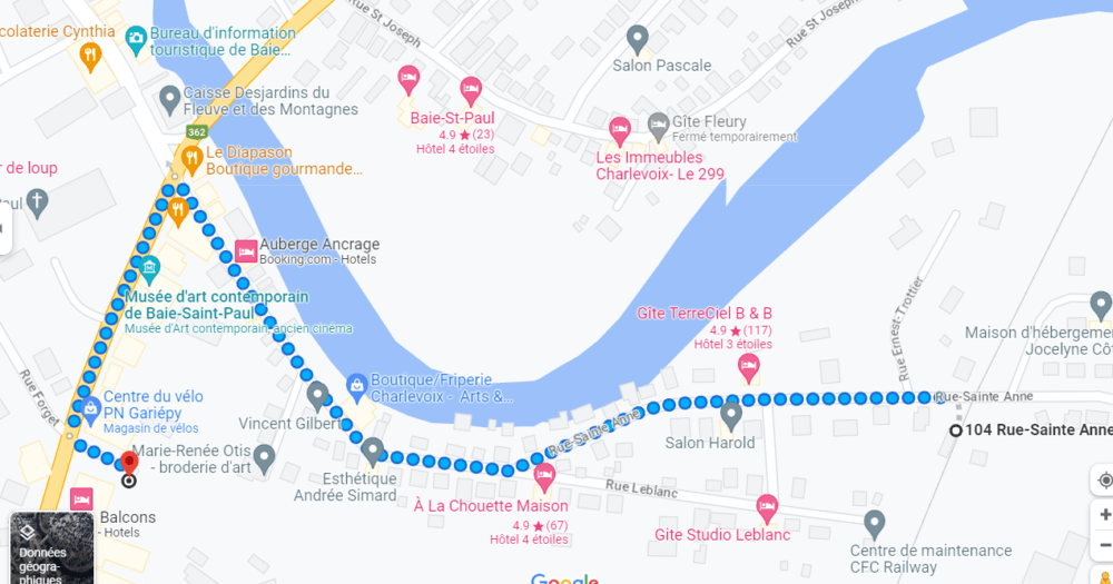 Aller Retour La Malbaie BaieSaintPaul (Train Bus Navette) Train