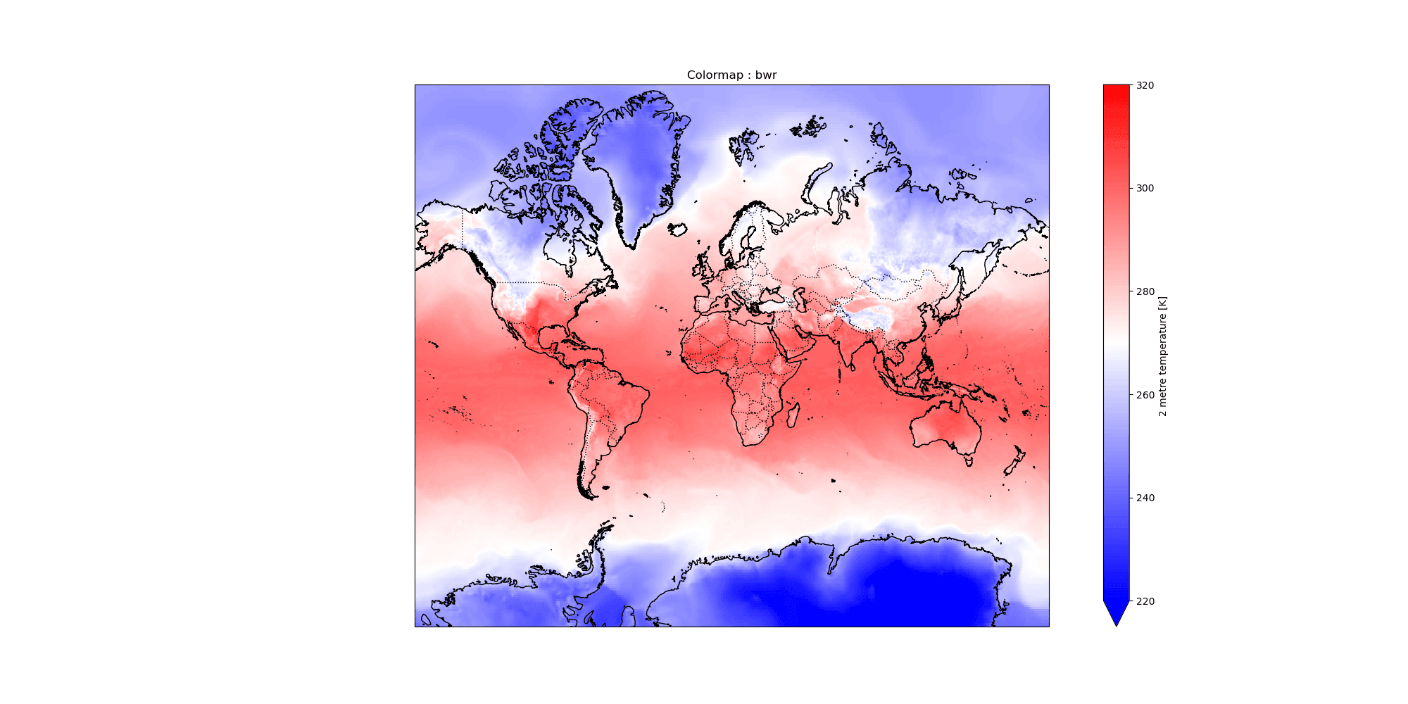 Handson Visualization of Climate Data using NetCDF xarray Map