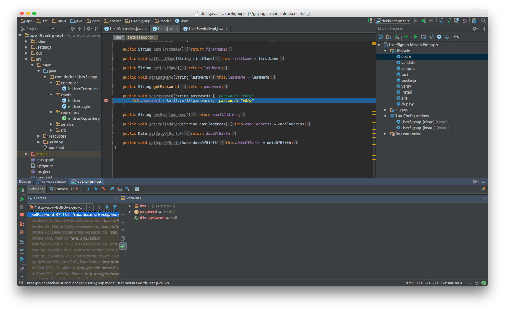Incontainer Java Development Intellij