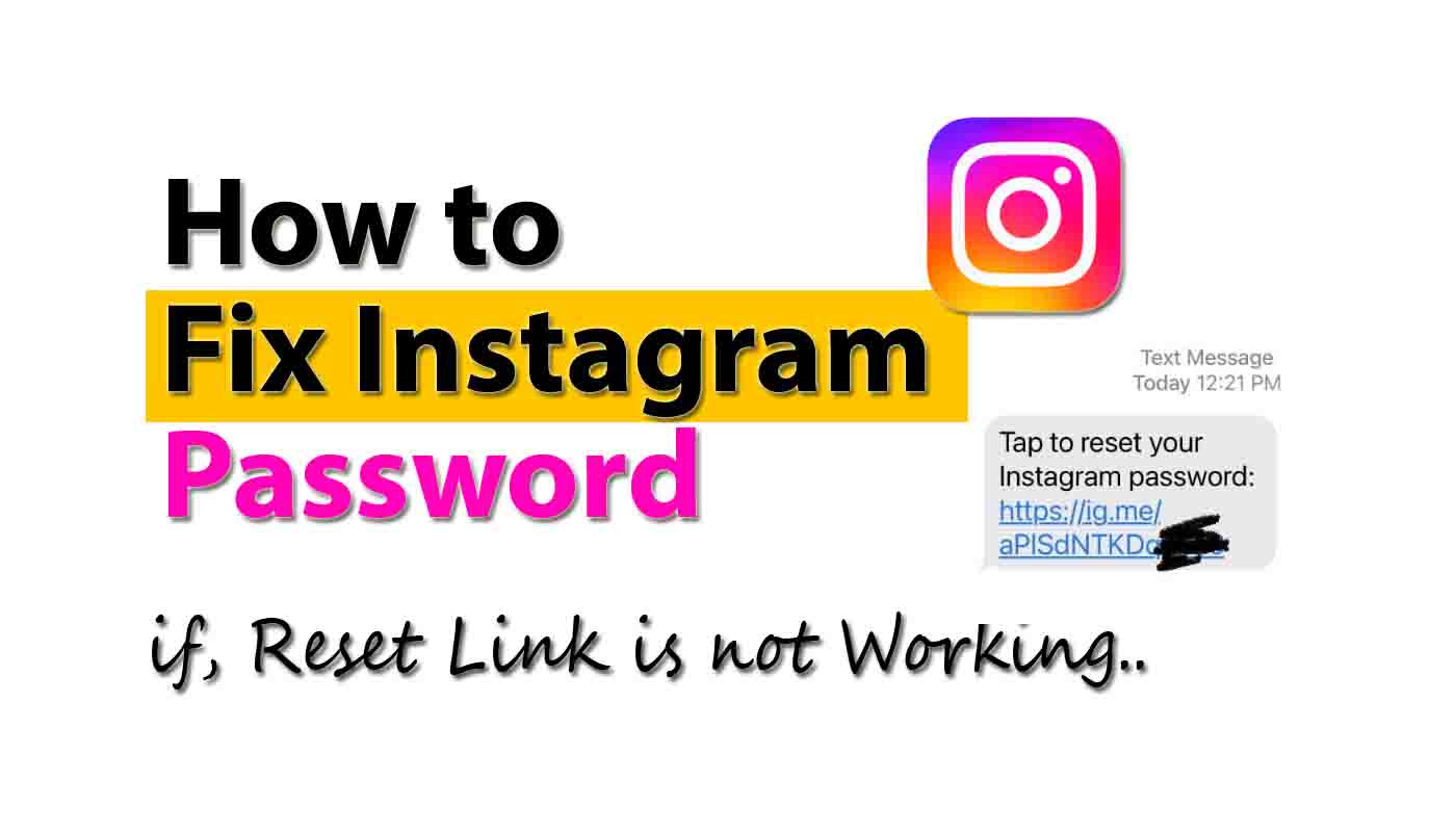 How to fix Instagram password reset link not working Solved