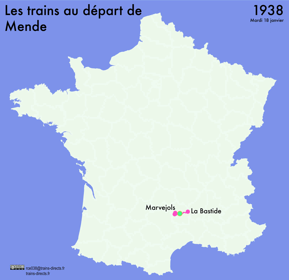 Mende Carte De France Mende évolution du trafic depuis la création de la SNCF