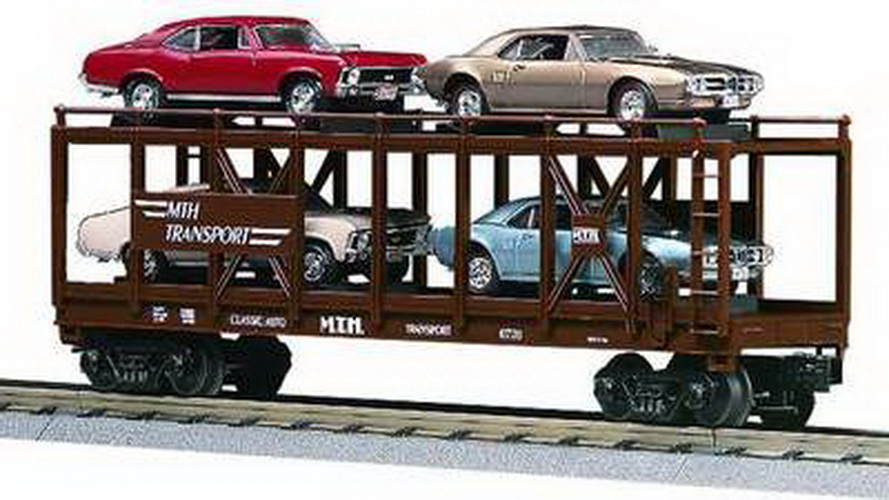MTH 307638 Auto Carrier w/ 4 Autos LN/Box eBay