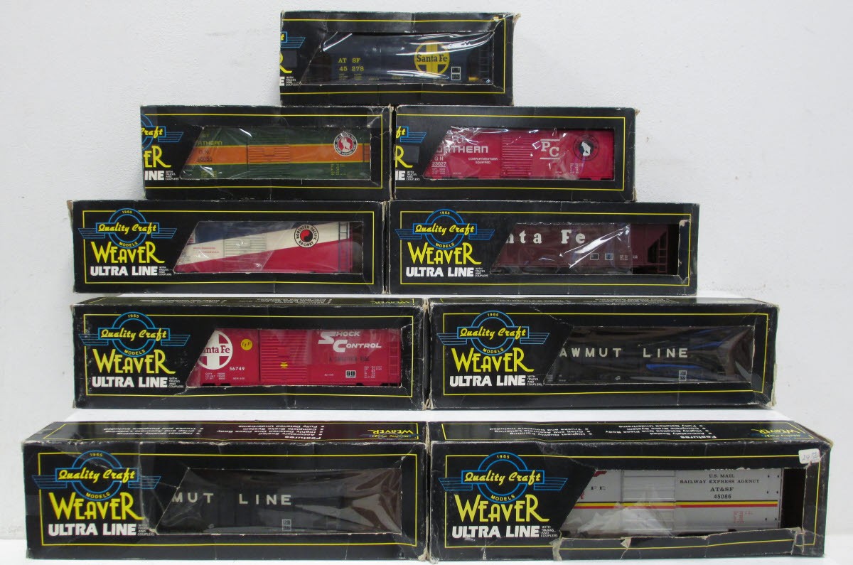 Weaver O Gauge Assorted Freight Cars (9) 3 Rail/Box eBay