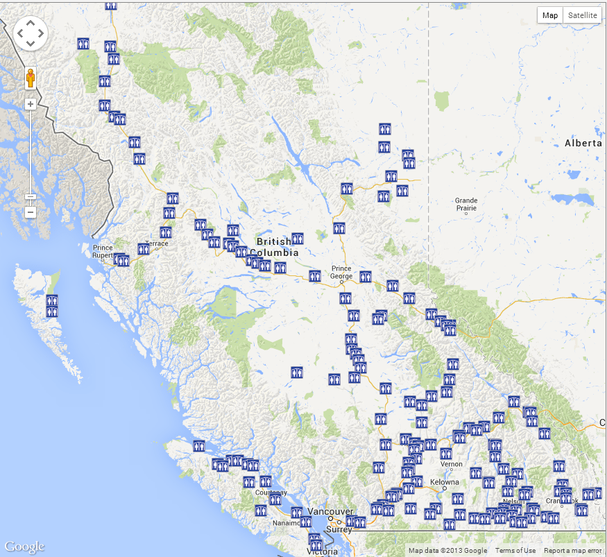 Map Of Rest Areas A Cheat Sheet for BC Provincial Rest Areas TranBC