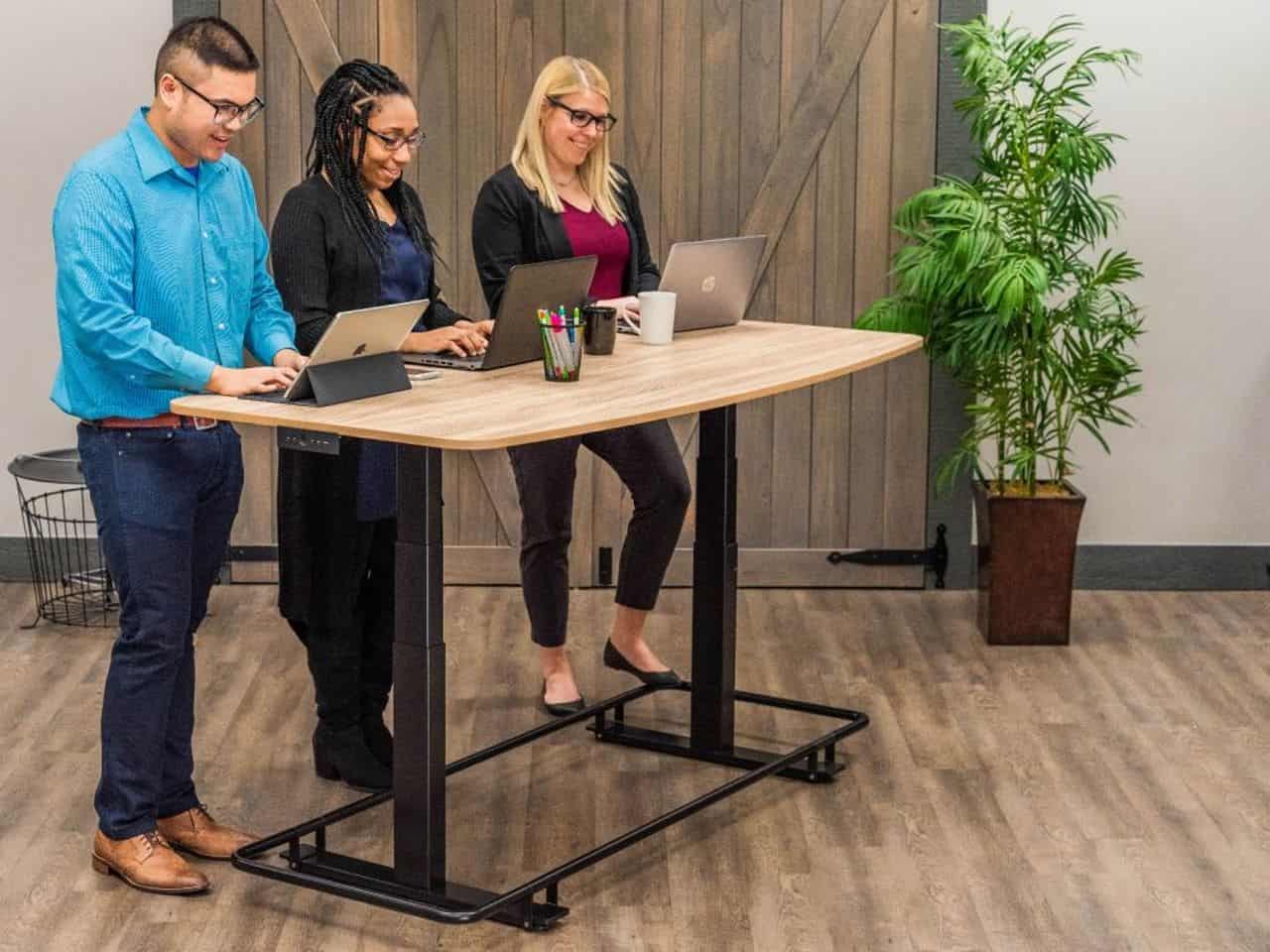 L Shaped Standing Desk Frame S318 TrandeskStanding Desk Manufacturer