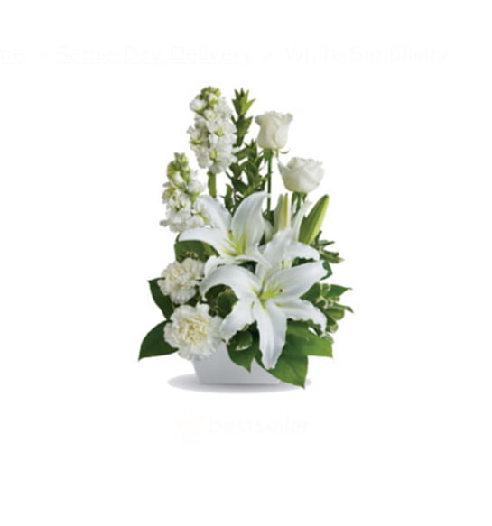 White Simplicity Blooms Tranquil Blooms Florist Flower Shop