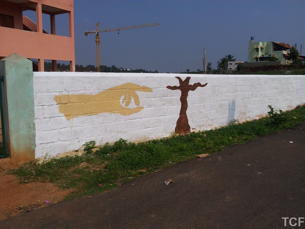 School Compound Wall Painting Tranquil Charitable Foundation