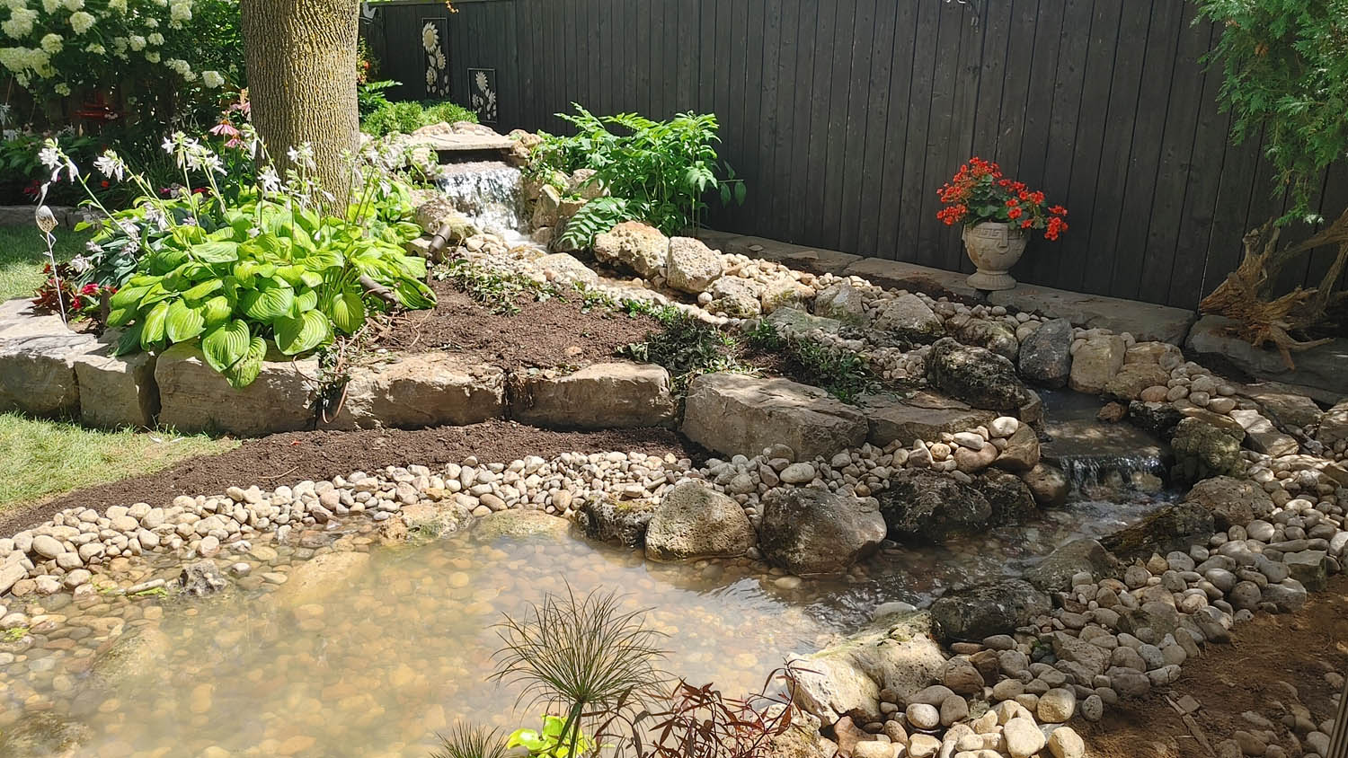 Dundas Pondless Waterfall Construction Project Tranquil Escapes