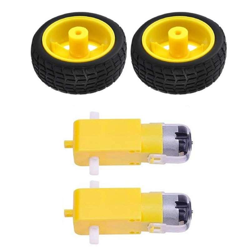 2PCS TT GEAR MOTOR DC 36V + WHEEL 65MM