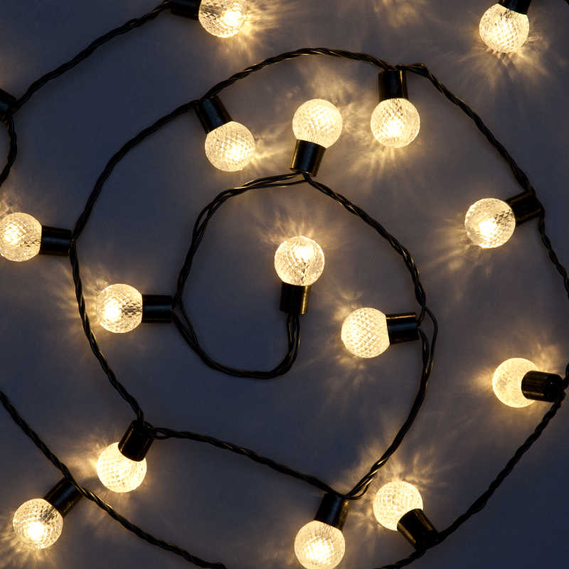 100 Faceted C6 Berry Lts w/ Warm White LEDs TransContinental Group Ltd