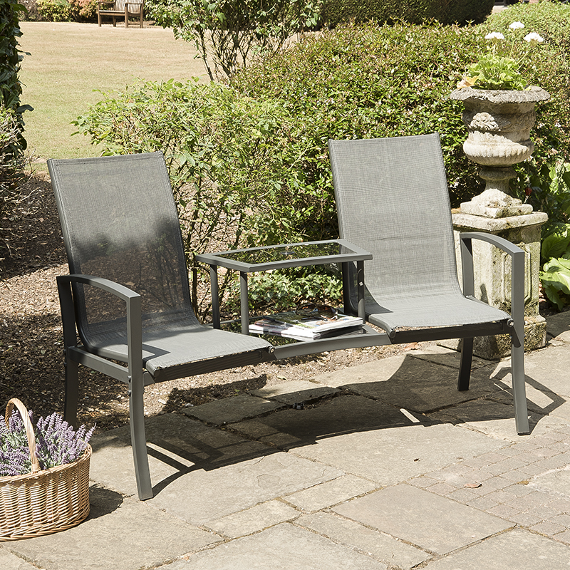 Havana Charcoal Duo Seat w/ Print Glass TransContinental Group Ltd