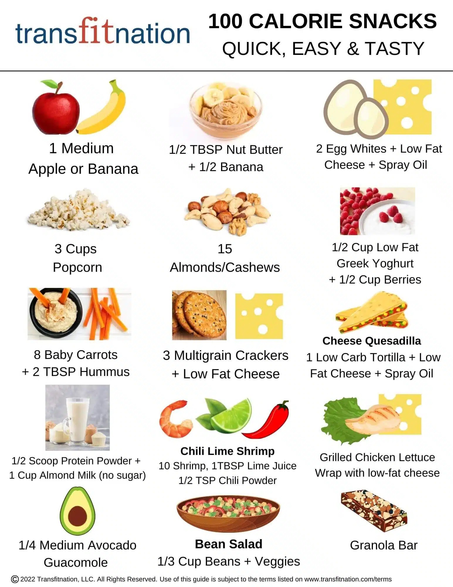 100 Calorie Snacks Quick, Easy And Tasty Transfitnation Online