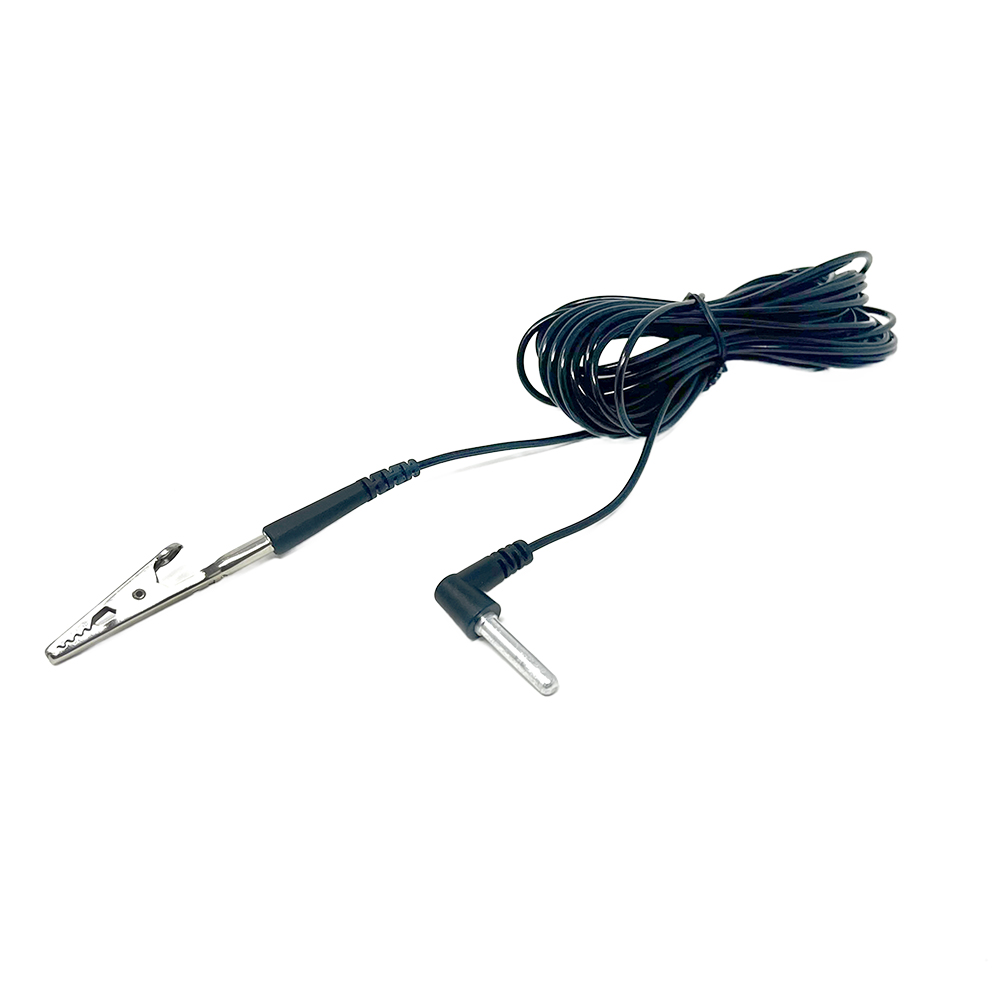 CC3920 ESD Grounding Cable with Alligator Clip Banana Plug and USA Outlet Plug, with Alligator