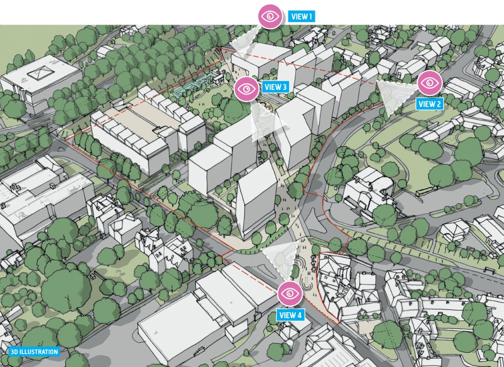 Bull Hill Leatherhead reimagined with 450 apartments in line with