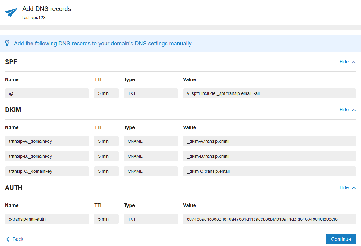 How can I use your VPS mail service on my BladeVPS… TransIP