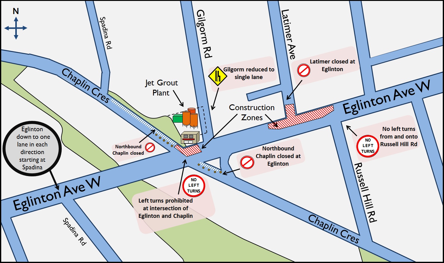 Eglinton Crosstown LRT Chaplin Station TTC detours start June 4