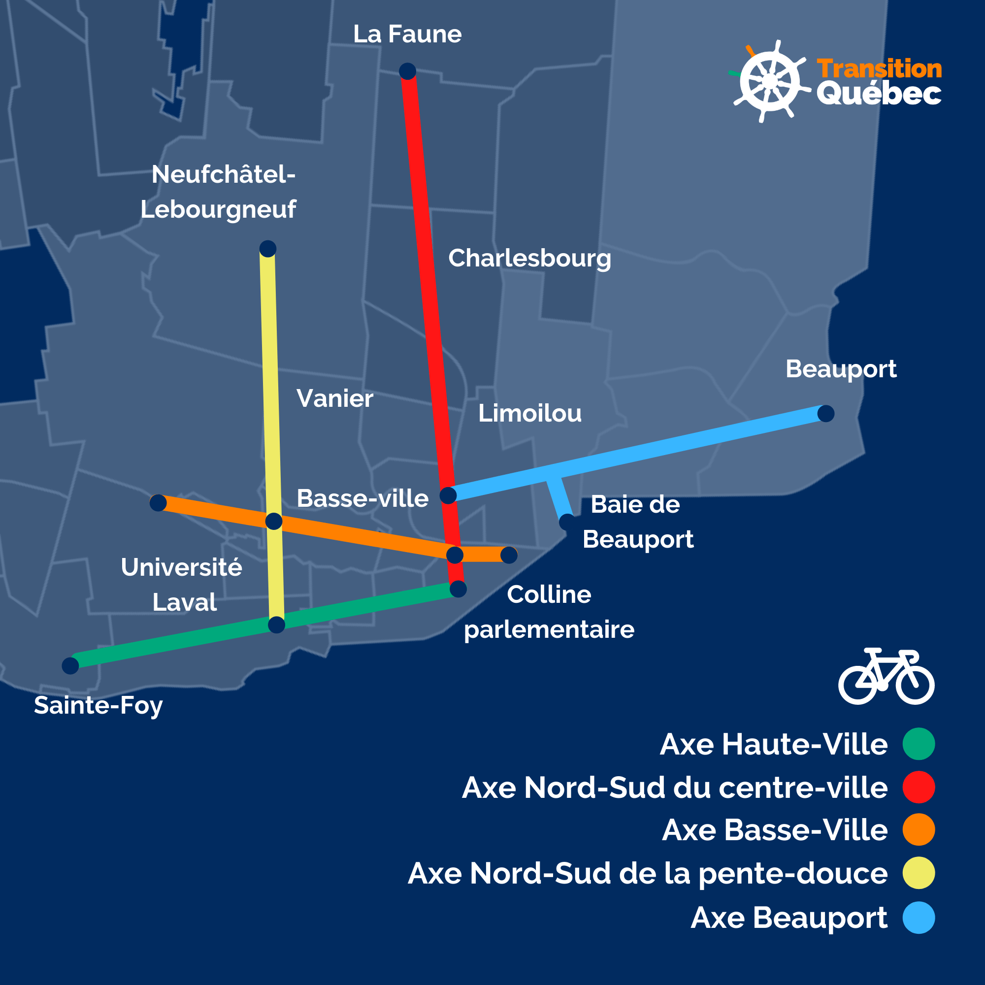 Transition Québec présente la vision Québec, Capitale Cyclable Transition Québec