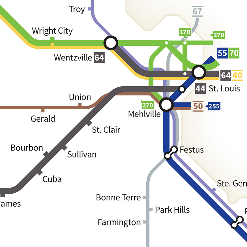 Highways of the USA Missouri Transit Maps Store