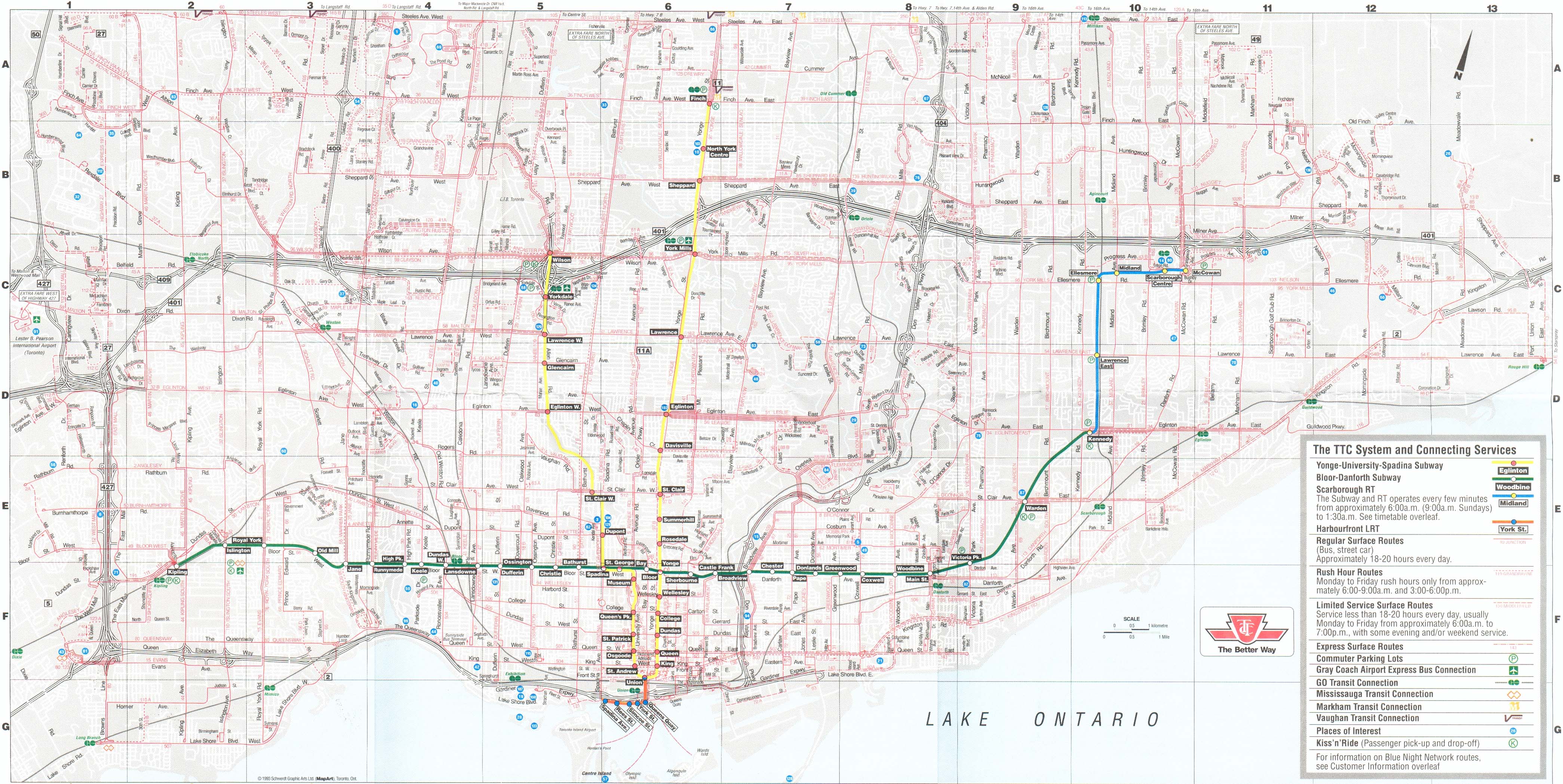 Ttc Bus Routes Map Ttc System Maps - Transit Toronto - Content