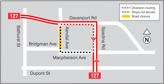 Brown College orientation TTC detour, September 4 Transit Toronto Weblog