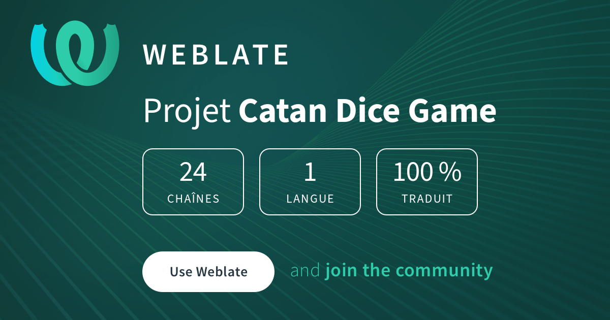 Catan Dice Game French late