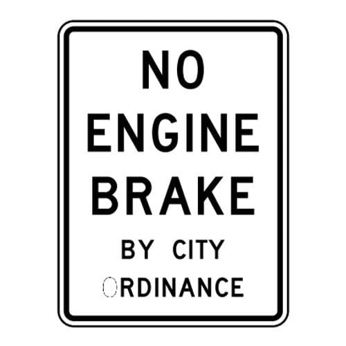 R5-4aT No Engine Brake Sign - Transline Industries