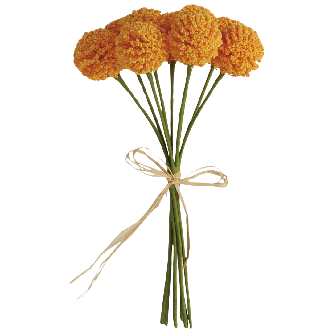 Faux Floral Billy Bob Bunch Orange Transpac Brands