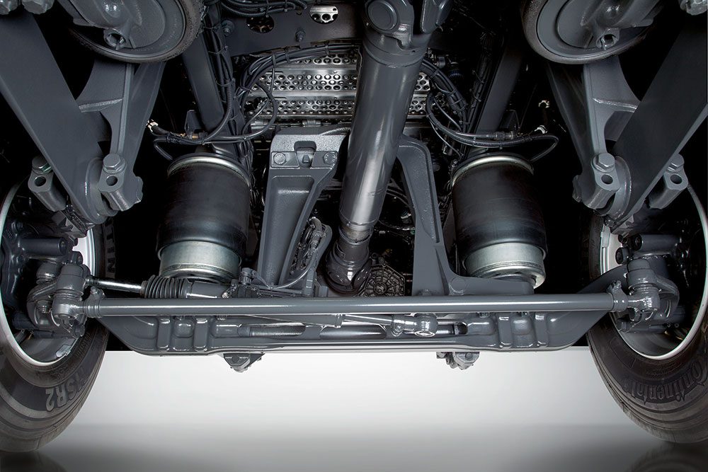 El mantenimiento de la suspensión del camión Transporte.mx