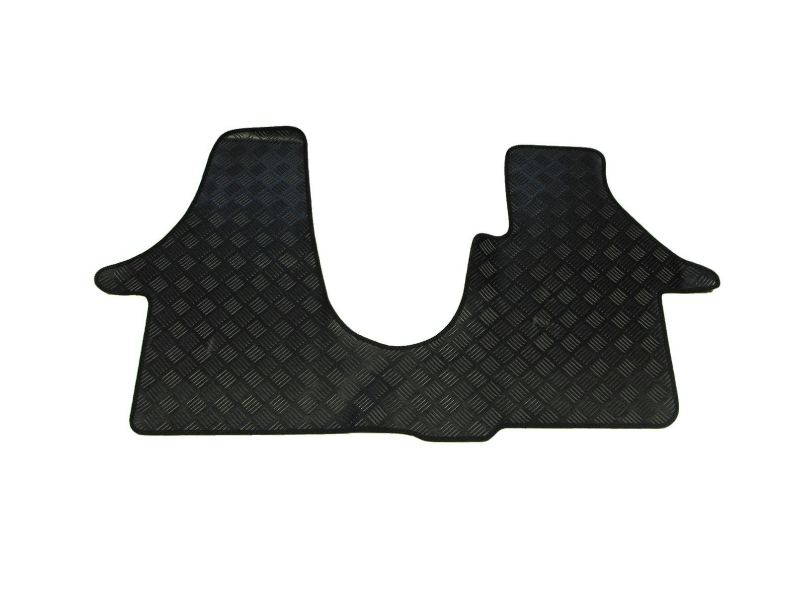 Tailored 3mm Black Rubber 1 Piece Van Floor Mats VW Transporter Stuff
