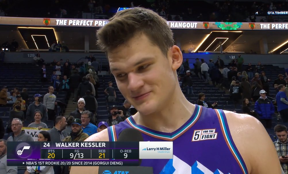 Walker Kessler claque 20 points et 21 rebonds pour battre les Wolves