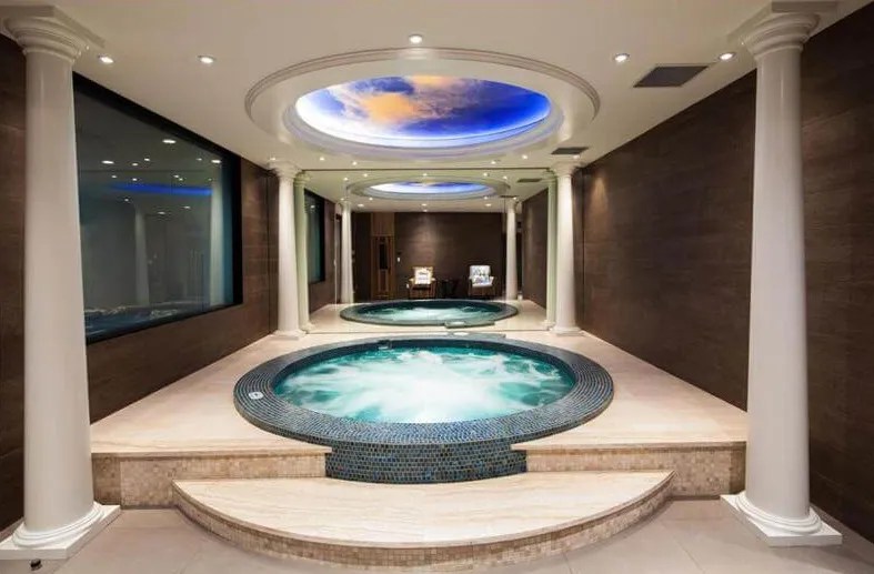 Indoor hot tub built by Trasolini Pools West Vancouver Trasolini